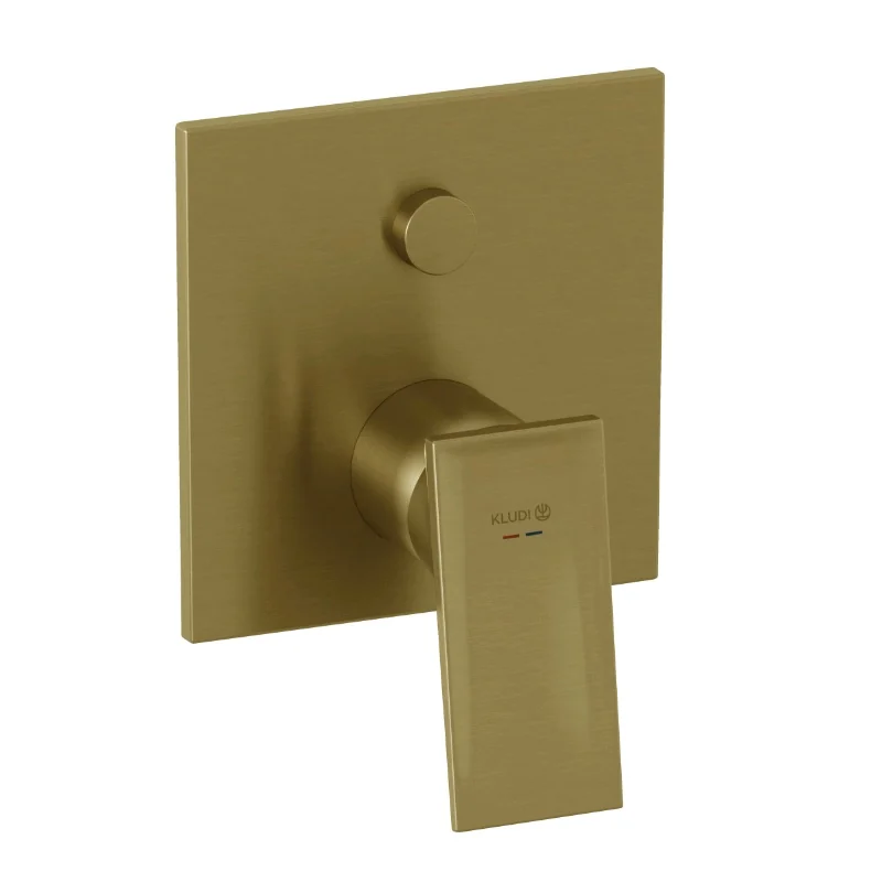 Смеситель для душа, Kludi, DECUS, на 2 потребителя, цвет-Brushed Gold