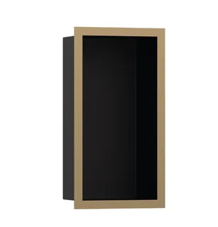 Короб с дизайнерской рамой, Hansgrohe, XtraStoris Individual, шгв 240*100*390, цвет-шлифованная бронза/черный матовый