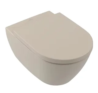Унитаз, Villeroy&Boch, Subway 2.0, подвесной, шгв 370*560*365, CeramicPlus/AntiBac, цвет-Almond