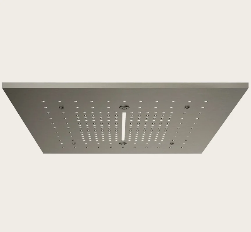 Накладная панель, Gessi, Afilo, для многофункциональной душевой системы. шг 500*500, цвет-Steel Brushed