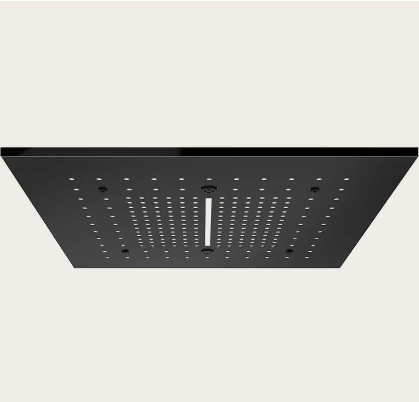 Накладная панель, Gessi, Afilo, для многофункциональной душевой системы, шг 500*500, цвет-Black Metal PVD