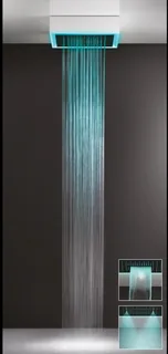 Душевая система, Gessi, Afilo, 500*500, цвет-белый матовый