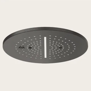 Накладная панель, Gessi, Minimali, для многофункциональной душевой системы, 355*355, цвет-Black Metal Brushed PVD