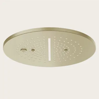 Накладная панель, Gessi, Minimali, для многофункциональной душевой системы, 355*355, цвет-Brushed Brass PVD