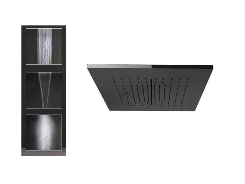 Накладная панель, Gessi, Minimali, для многофункциональной душевой системы, шг 350*350, цвет -Mirror Steel