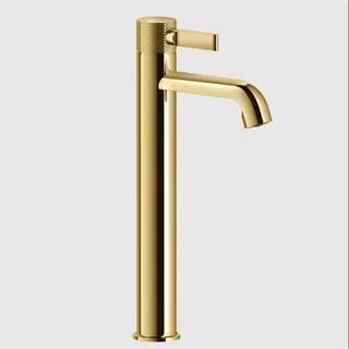 Смеситель для раковины, Gessi, Inciso, цвет-Gold PVD