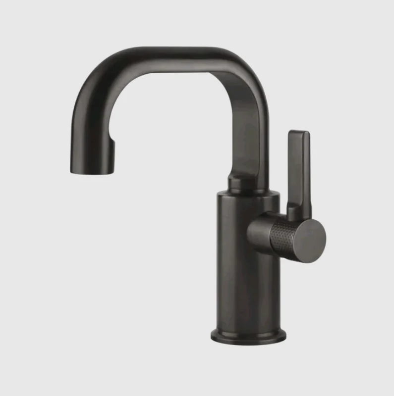 Смеситель для раковины, Gessi, Inciso, цвет-Black Metal Brushed PVD