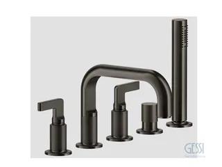Смеситель для ванны и душа, Gessi, Inciso, цвет-Gold PVD