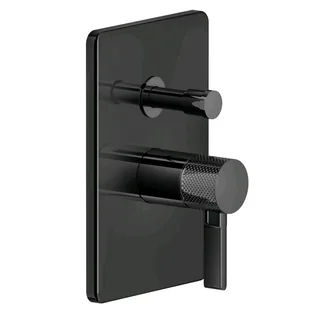 Смеситель для душа, Gessi, Inciso Bath&Shower, на 2 потребителя, цвет-Black Metal PVD