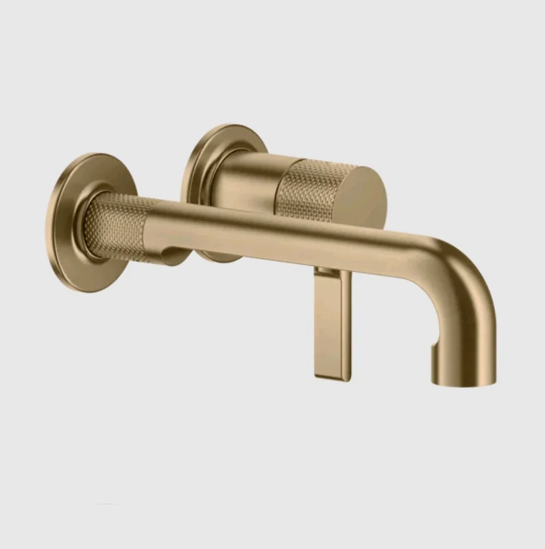 Смеситель для раковины, Gessi, Inciso, цвет-Warm Bronze Brushed PVD