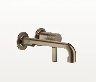 Смеситель для раковины, Gessi, Inciso, настенный встраиваемый, цвет-Coffee Bronze Brushed PVD