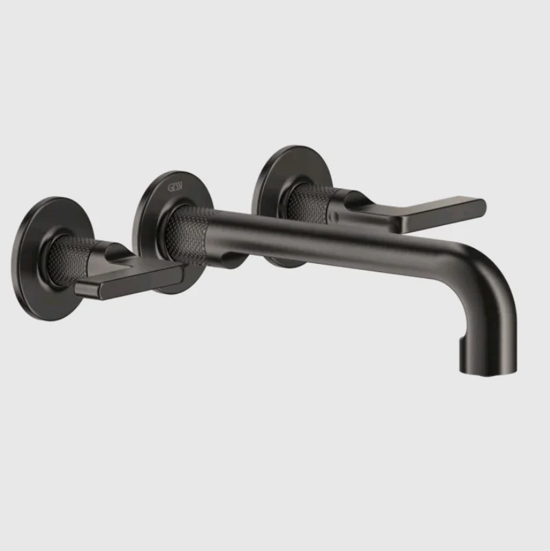 Смеситель для раковины, Gessi, Inciso, цвет-Black Metal Brushed PVD