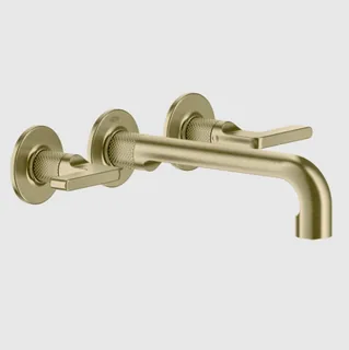 Смеситель для раковины, Gessi, Inciso, цвет-Brushed Brass PVD
