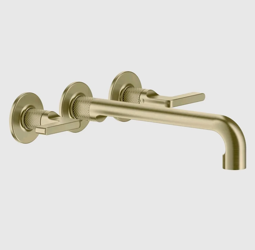 Смеситель для раковины, Gessi, Inciso, цвет-Brushed Brass PVD