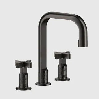 Смеситель для раковины, Gessi, Inciso, цвет-Black Metal Brushed PVD