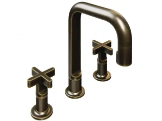 Смеситель для раковины, Gessi, Inciso, цвет-Copper Brushed PVD