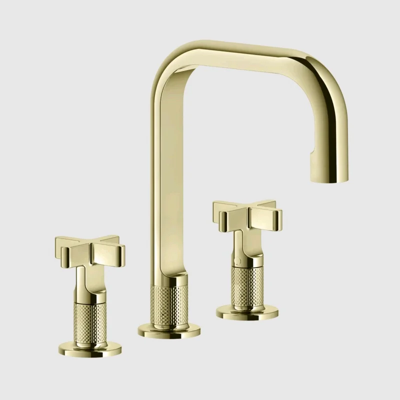 Смеситель для раковины, Gessi, Inciso, цвет-Brass PVD