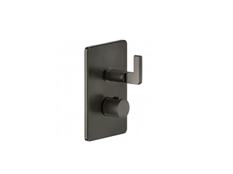 Смеситель для душа, Gessi, Inciso, цвет-Black Metal Brushed PVD