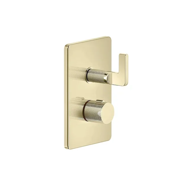 Смеситель для душа, Gessi, Inciso, на 2 потребителя, цвет-Brass PVD