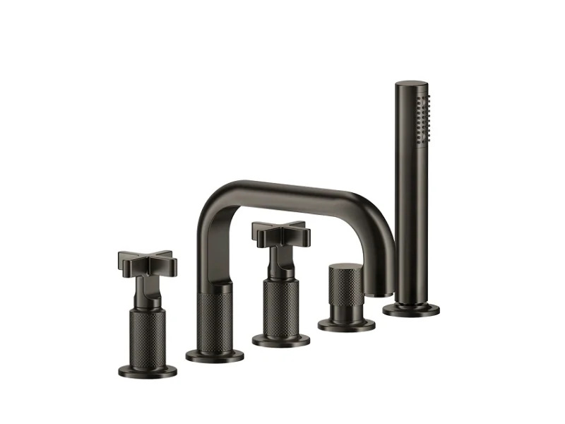Смеситель для ванны и душа, Gessi, Inciso, цвет-Copper PVD