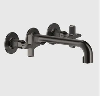 Смеситель для раковины, Gessi, Inciso, цвет-Black Metal Brushed PVD