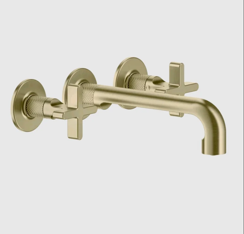 Смеситель для раковины, Gessi, Inciso, цвет-Brushed Brass PVD