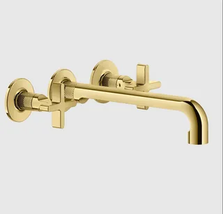 Смеситель для раковины, Gessi, Inciso, цвет-Gold PVD — иконка