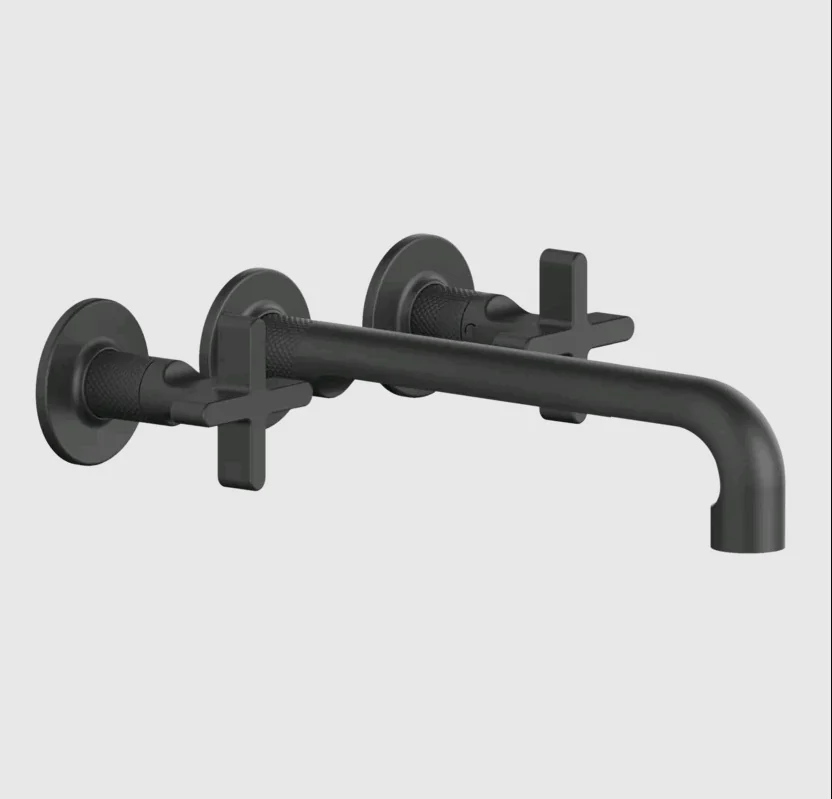 Смеситель для раковины, Gessi, Inciso, цвет-черный матовый