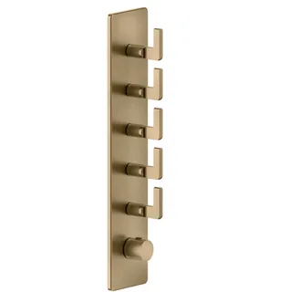 Смеситель для душа, Gessi, Inciso Bath&Shower, на 5 потребителей, цвет-Warm Bronze Brushed PVD — иконка