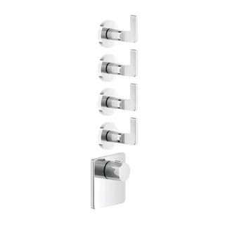 Смеситель для душа, Gessi, Inciso Bath&Shower, на 4 потребителя, цвет-хром