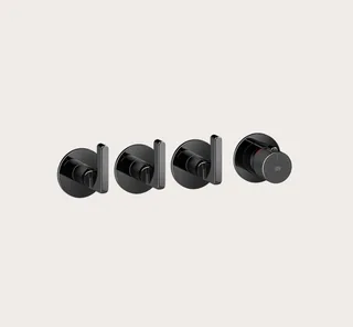 Смеситель для душа, Gessi, Inciso, на 3 потребителя, цвет-Black Metal PVD