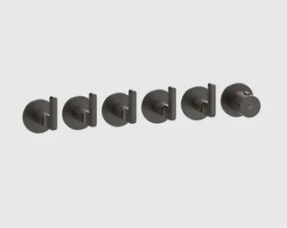 Смеситель для душа, Gessi, Inciso Shower, на 5 потребителей, цвет-Black Metal Brushed PVD