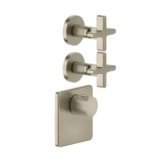Смеситель для душа, Gessi, Inciso Bath&Shower, на 2 потребителя, цвет-Finox Brushed Nickel — иконка