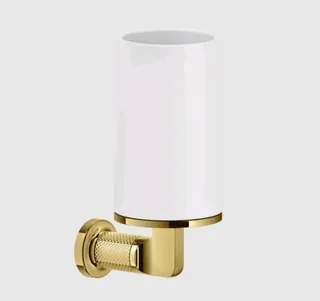 Стакан, Gessi, Inciso, шгв 75*105*176, цвет-белый/Gold PVD