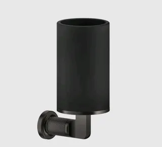 Стакан, Gessi, Inciso, шгв 75*105*176, цвет-чёрный/Black Metal Brushed PVD