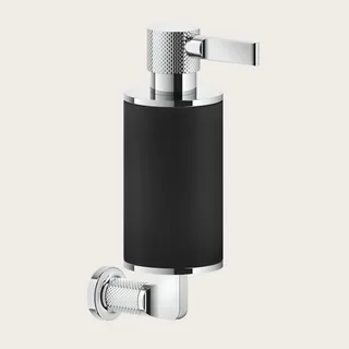 Дозатор для жидкого мыла, Gessi, Inciso, шгв 75*147*240, цвет дозатора-хром/чёрный