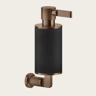 Дозатор для жидкого мыла, Gessi, Inciso, шгв 75*147*240, цвет дозатора-Copper Brushed PVD//чёрный