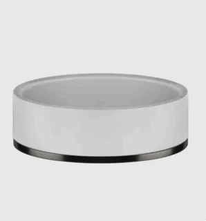 Мыльница, Gessi, Inciso, шгв 115*115*35, цвет-белый/Black Metal Brushed PVD