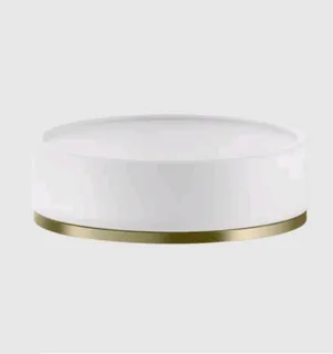 Мыльница, Gessi, Inciso, шгв 115*115*35, цвет-белый/Brushed Brass PVD