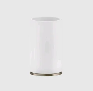 Стакан, Gessi, Inciso, шгв 75*75*127, цвет-белый/Finox Brushed Nickel