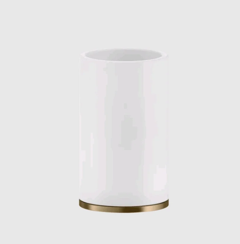 Стакан, Gessi, Inciso, шгв 75*75*127, цвет-белый/Warm Bronze Br. PVD