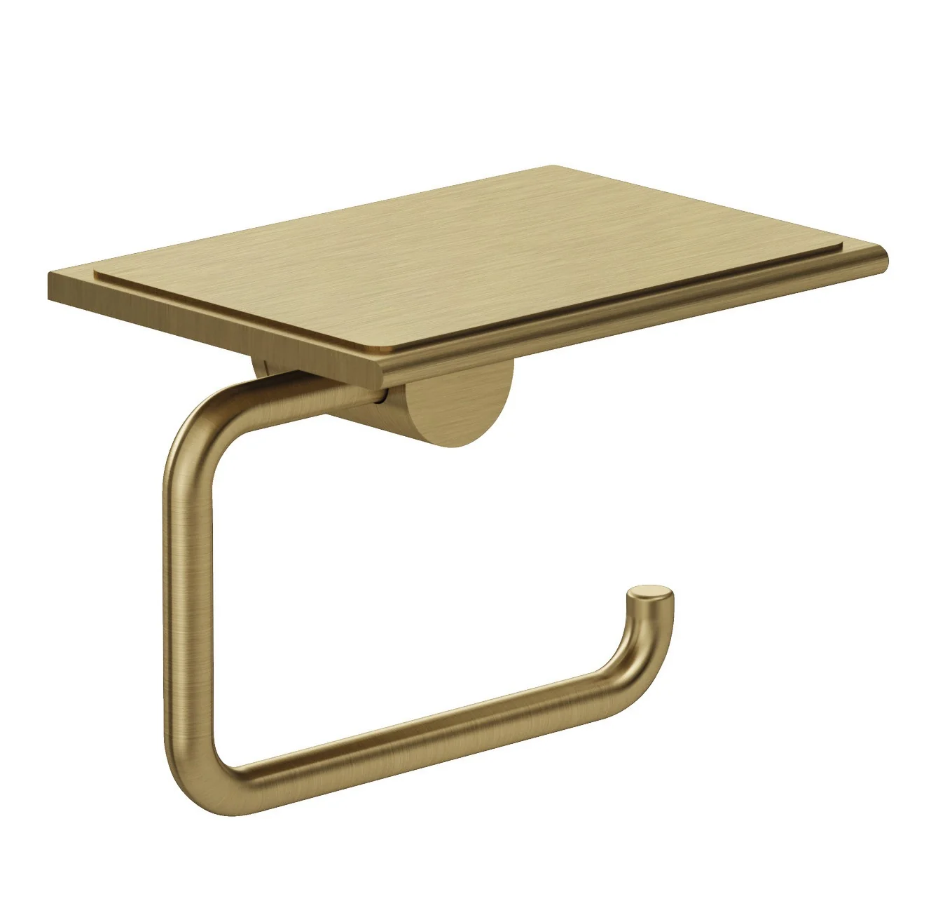 Бумагодержатель, Kludi, VELA R, без крышки, с полкой, шгв 139*100*111, цвет-Brushed Gold