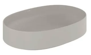 Раковина, Kludi, RESA O, шгв 600*400*140, отверстия для смесителя-отсутствуют, цвет-серо-бежевый матовый