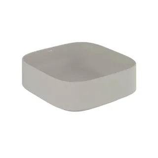 Раковина, Kludi, RESA C, soft-edge, шгв 400*400*140, отверстия для смесителя-отсутствуют, цвет-серо-бежевый матовый