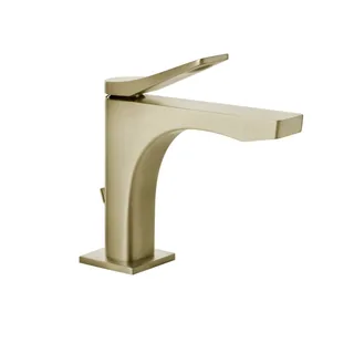 Смеситель для раковины, Gessi, Rilievo, цвет-Brushed Brass PVD