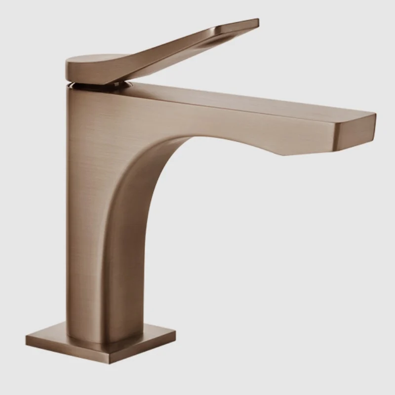 Смеситель для раковины, Gessi, Rilievo, на раковину/столешницу, цвет-Copper Brushed PVD