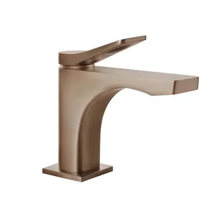Смеситель для раковины, Gessi, Rilievo, цвет-Copper Brushed PVD