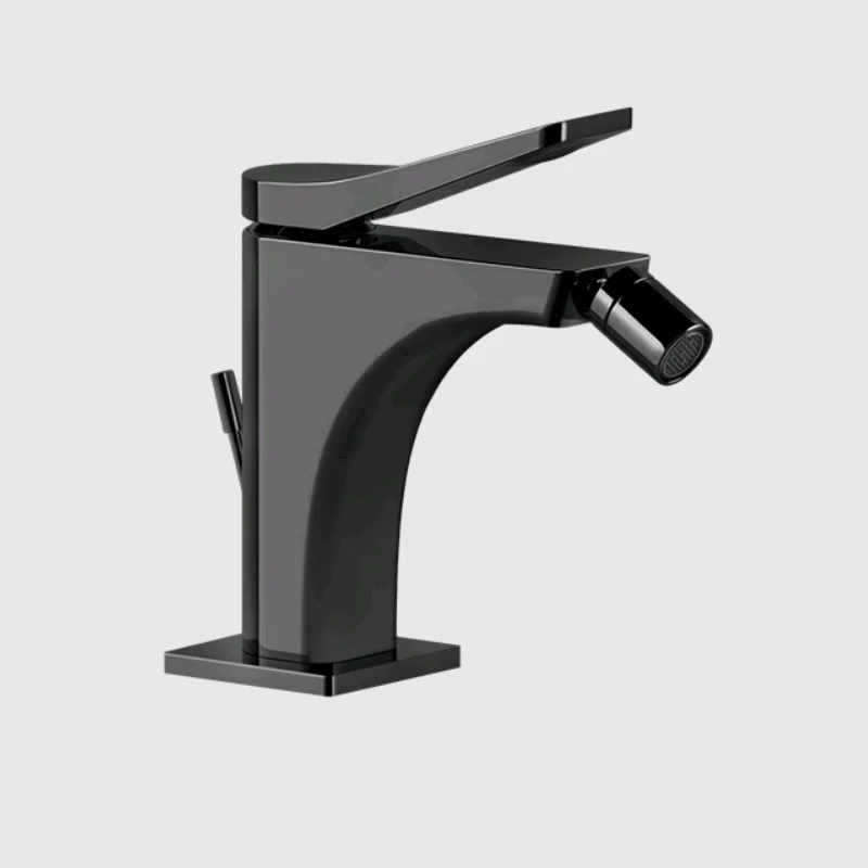 Смеситель для биде, Gessi, Rilievo, цвет-Black Metal PVD