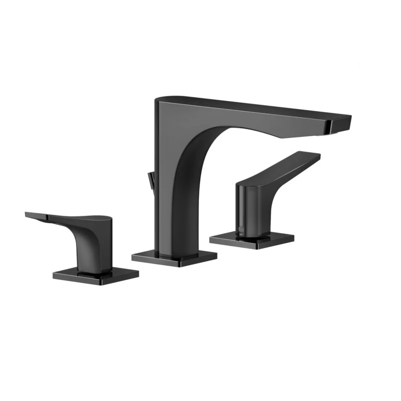 Смеситель для раковины, Gessi, Rilievo, цвет-Black Metal PVD