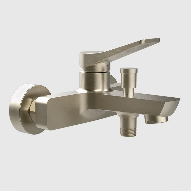 Смеситель для ванны и душа, Gessi, Rilievo, цвет-Finox Brushed Nickel